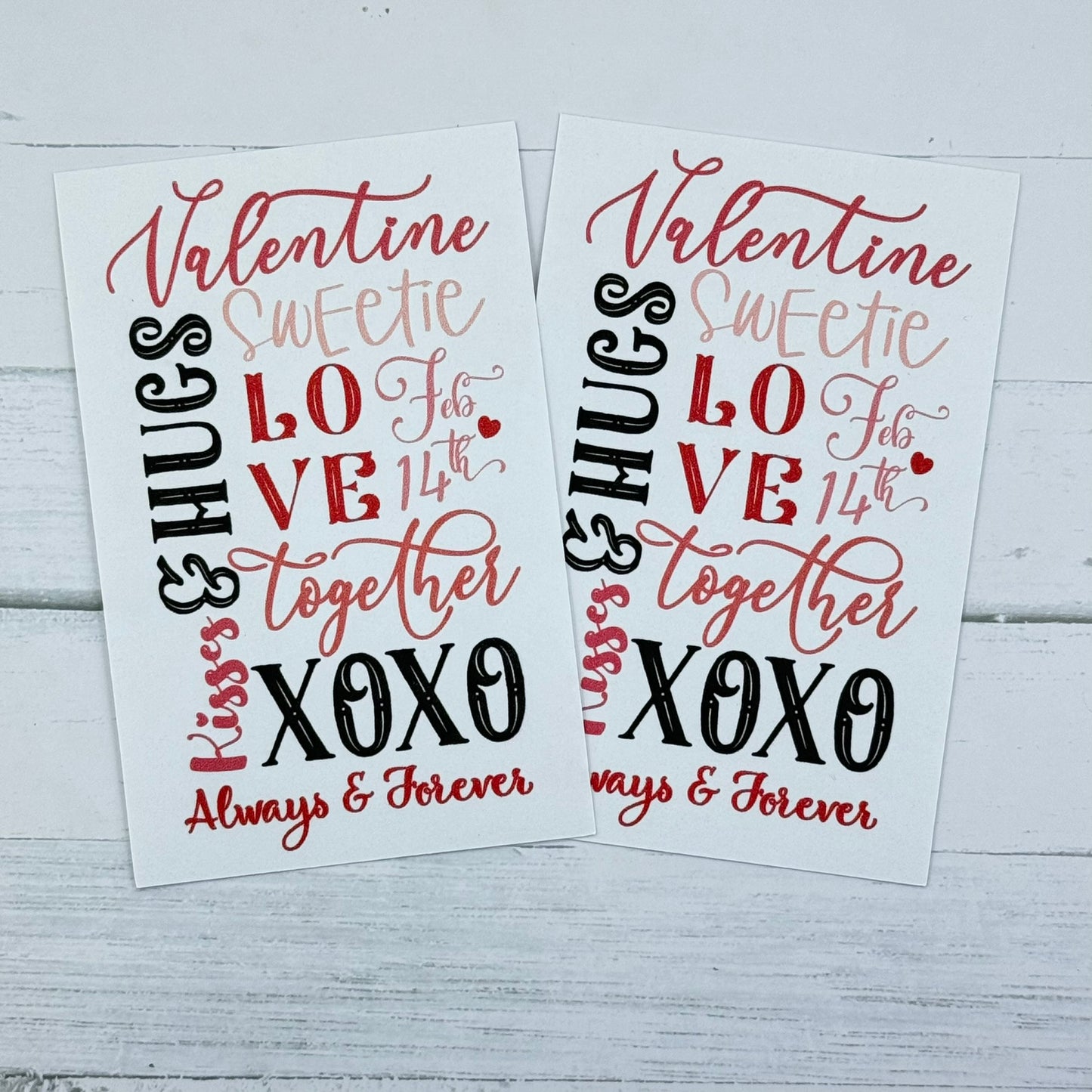 Valentine Word Card Small