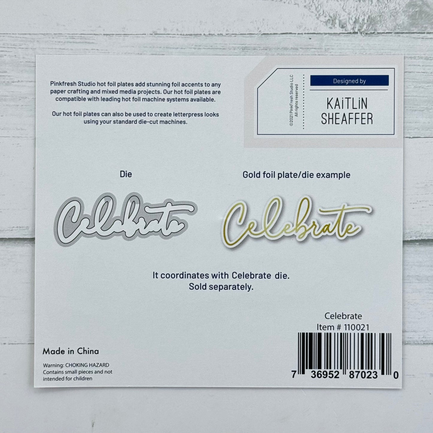 Hot Foil Plate: "Celebrate"