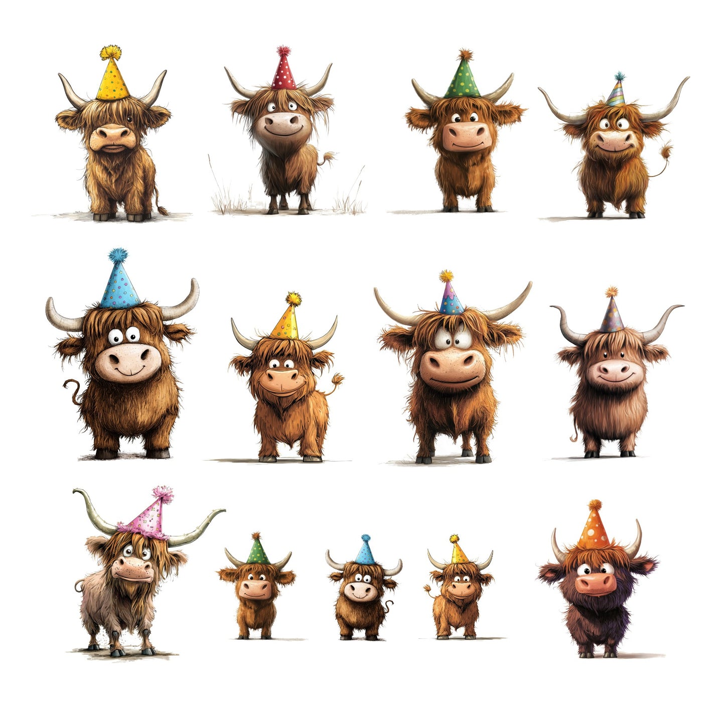 Birthday Highland Cows Ephemera