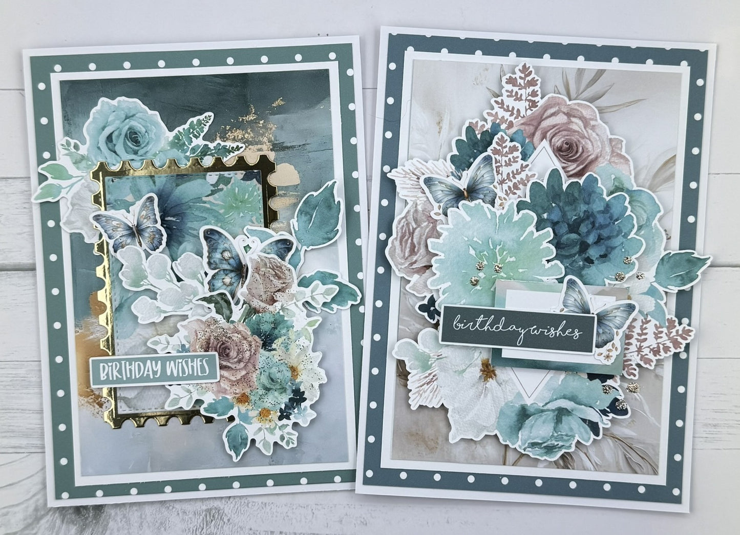 Shades Of Teal Card Collection