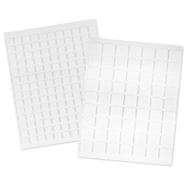 3D Foam Squares, White Assorted