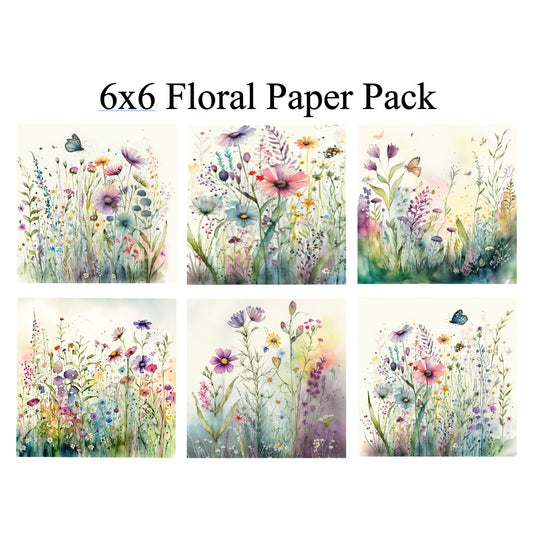 Spring Meadow: 6x6 Floral Pattern Paper Pack