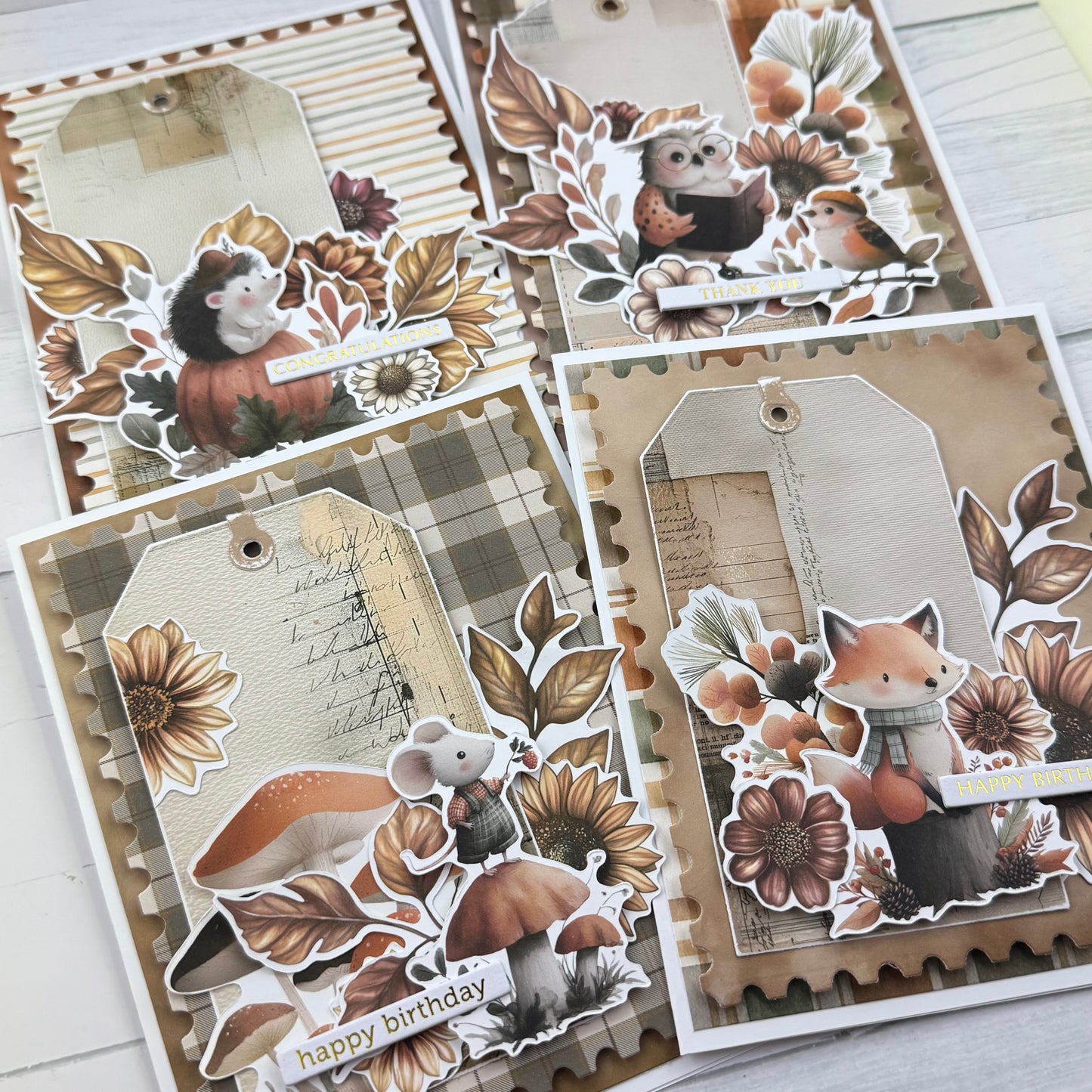 Autumn Animals Card Collection