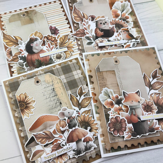 Autumn Animals Card Collection