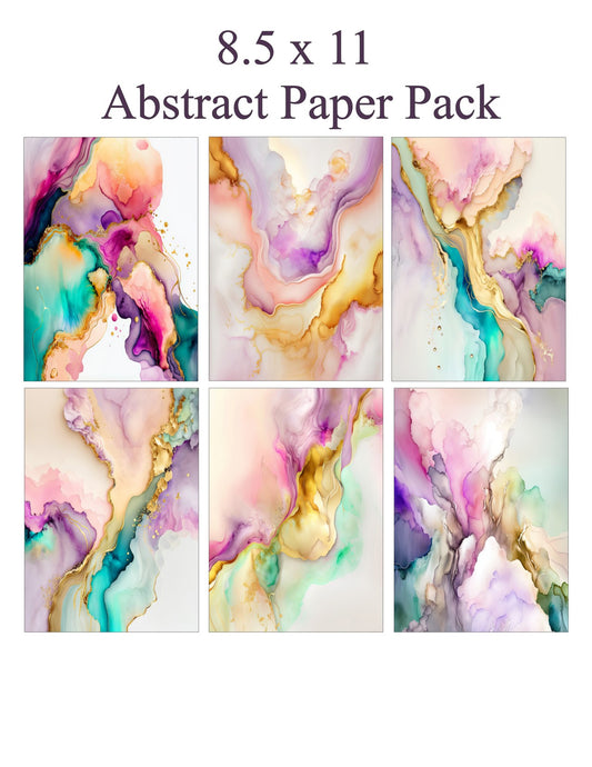 Spring Meadow: 8.5 x 11 Abstract Paper Pack