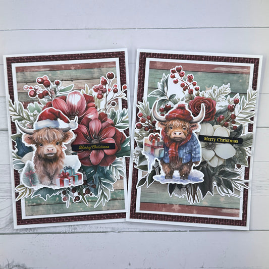 Highland Cow Christmas Card Collection