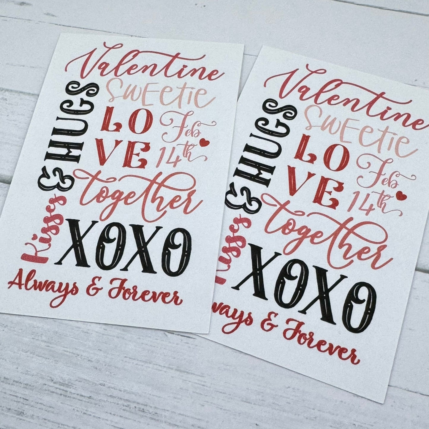 Valentine Word Card Small