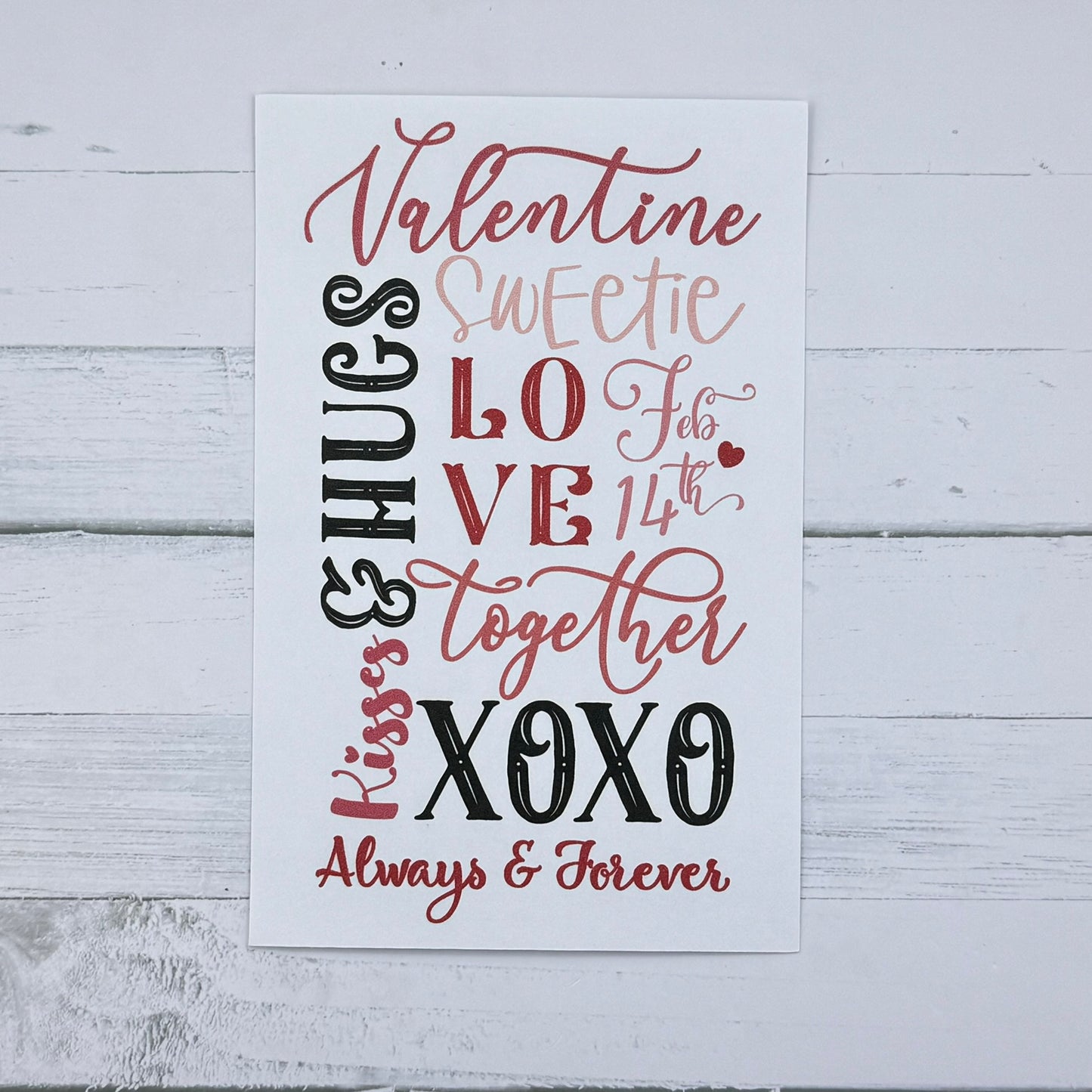 Valentine Word Card