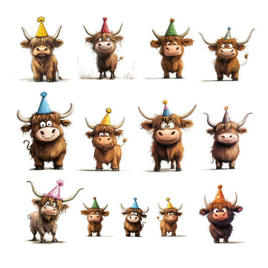 Birthday Highland Cows Ephemera