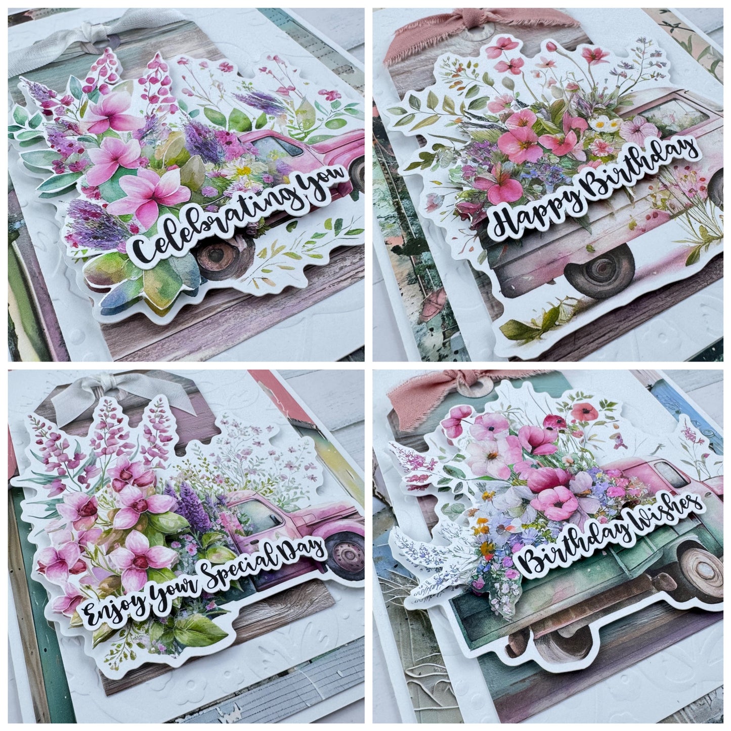 Vintage Floral Truck Card Collection