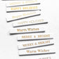 Foil Greetings Tabs, Holiday Wishes - White