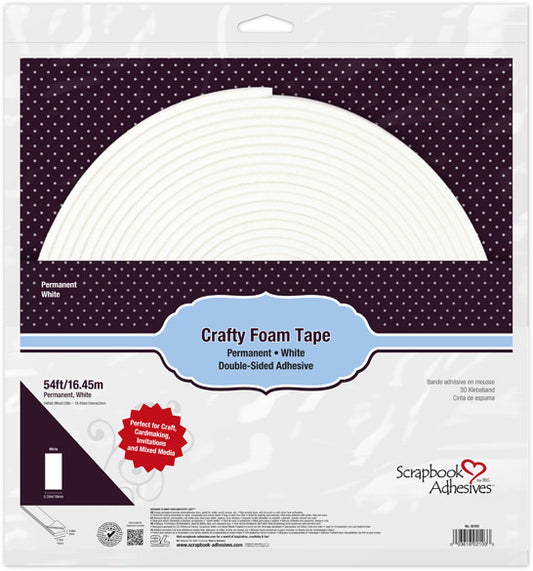 Crafty Foam Tape, White (54ft)