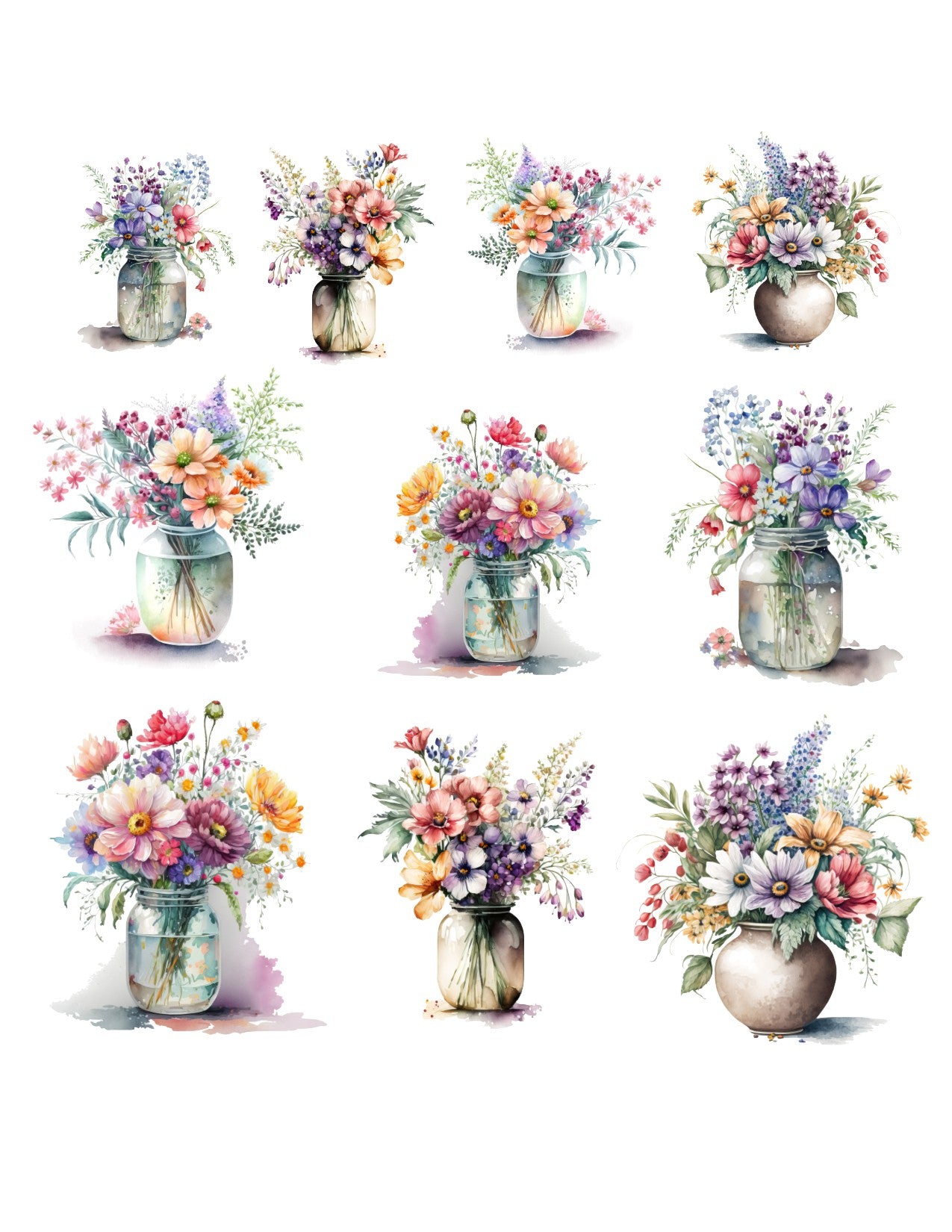 Spring Meadow: Floral Vase Ephemera