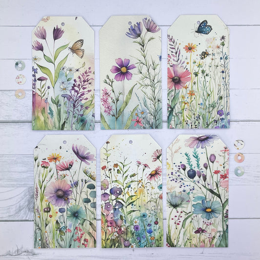 Spring Meadow: Floral Tag Set