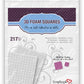 3D Foam Squares, White Assorted